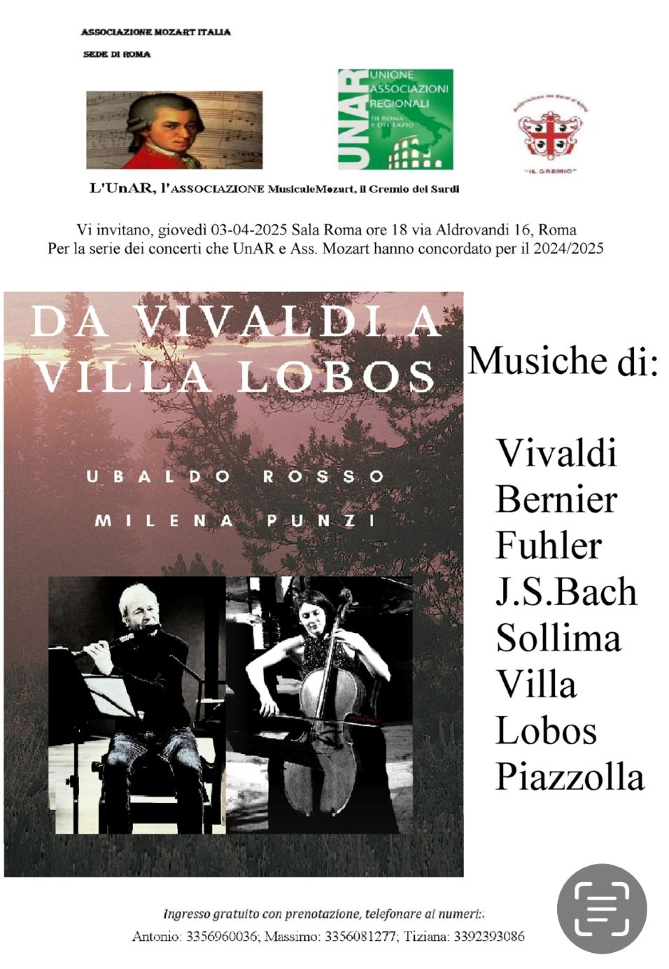 Concerto musicale 3 4 2025