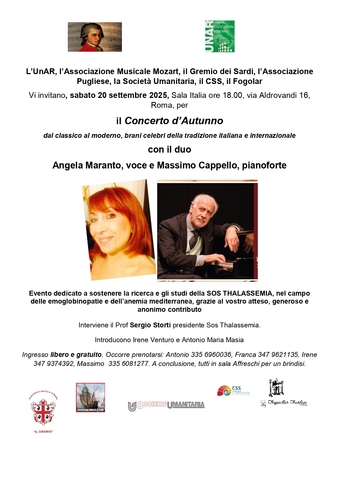 Loc. Concerto dAutunno con UnAR pro beneficienza 20 9 2025 